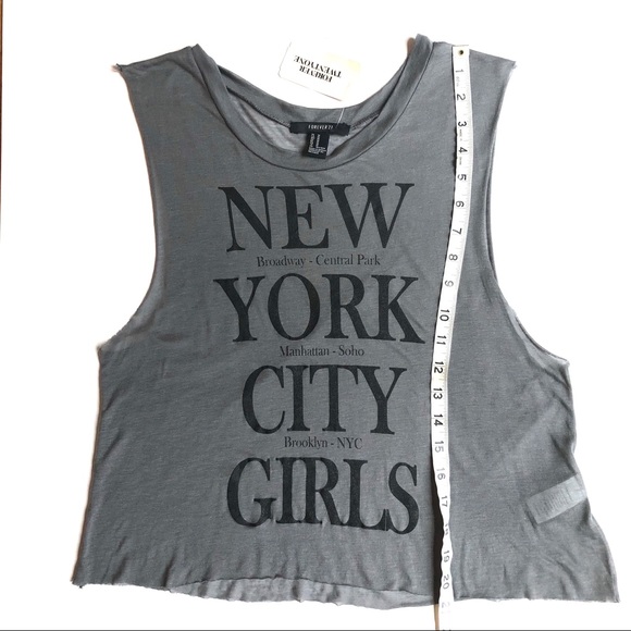 Forever 21 New York City Girls Tank NYC Gray - Picture 3 of 9